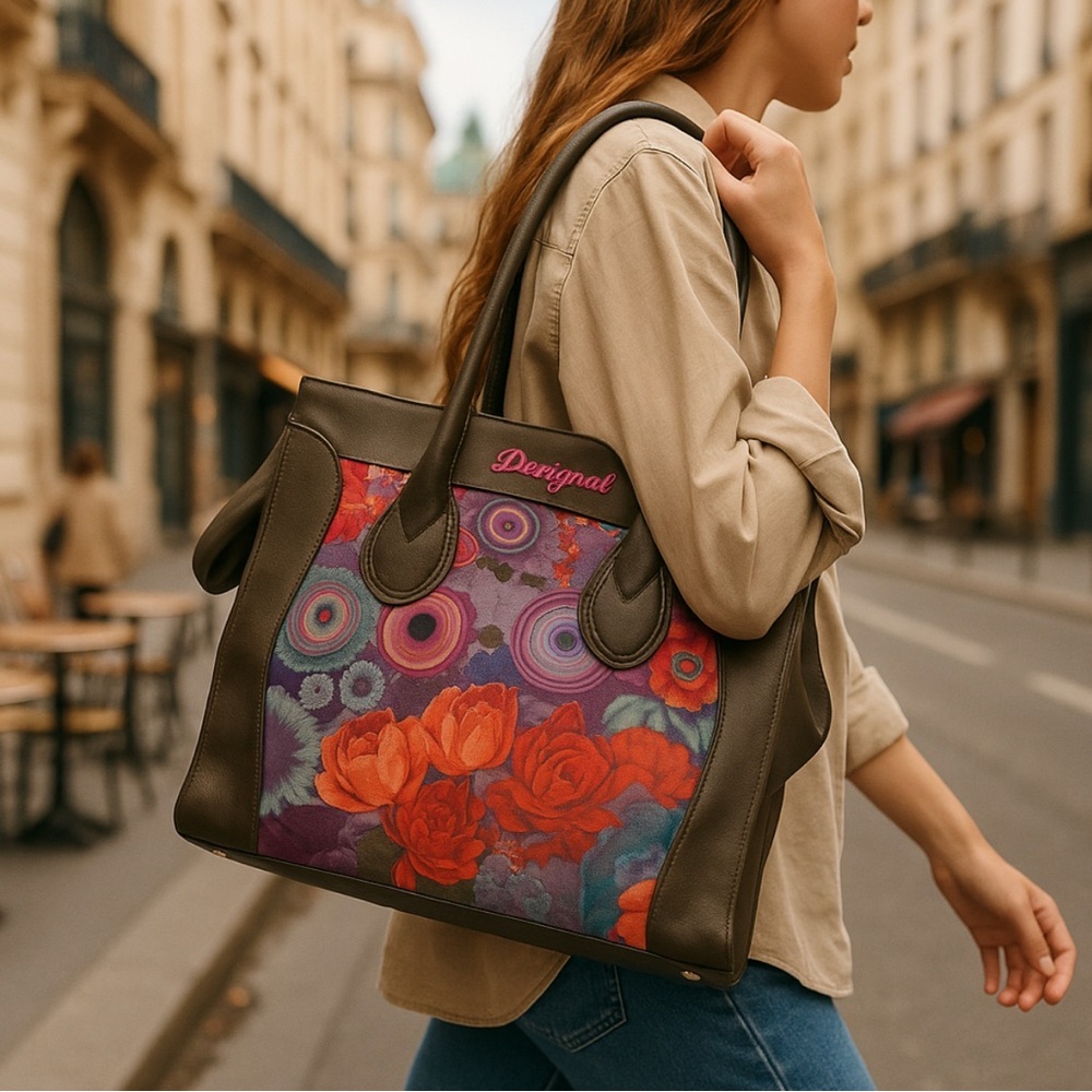 Desigual Floral Multicolor Tote Bag